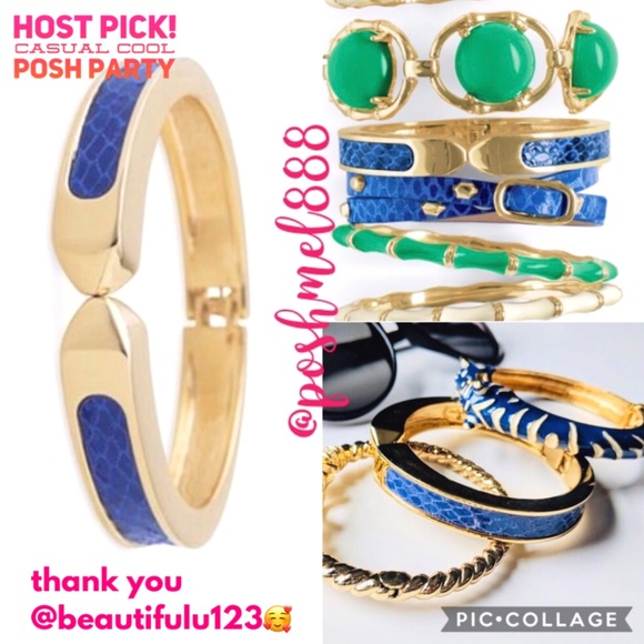 Stella & Dot Jewelry - :: S&D⚜️💙Emerson Blue+Gold Bangle Bracelet